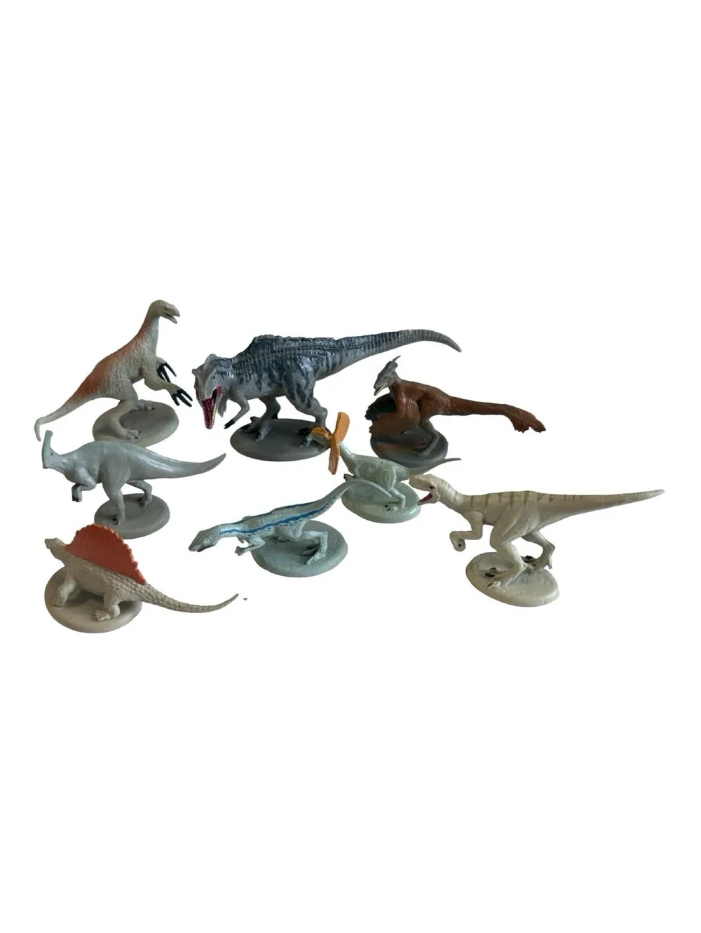 Vtg Dinosaurs Cake Top Figure Set Lot
